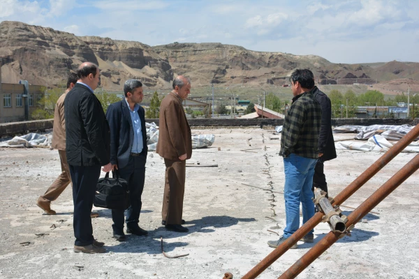 سرپرست دانشگاه فرهنگیان آذربایجان غربی از پروژه مقاوم سازی خوابگاه های واحد خوی بازدید کرد  7